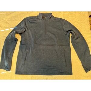 Duluth Trading Co Pullover Sweatshirt Unisex L 1/4 Zip Navy Blue Long Sleeve